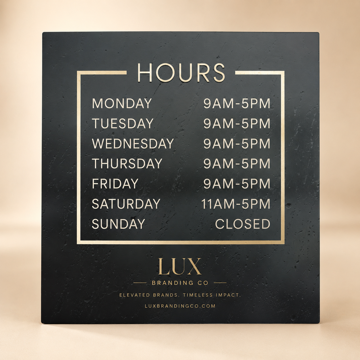 Business Hour Signs
