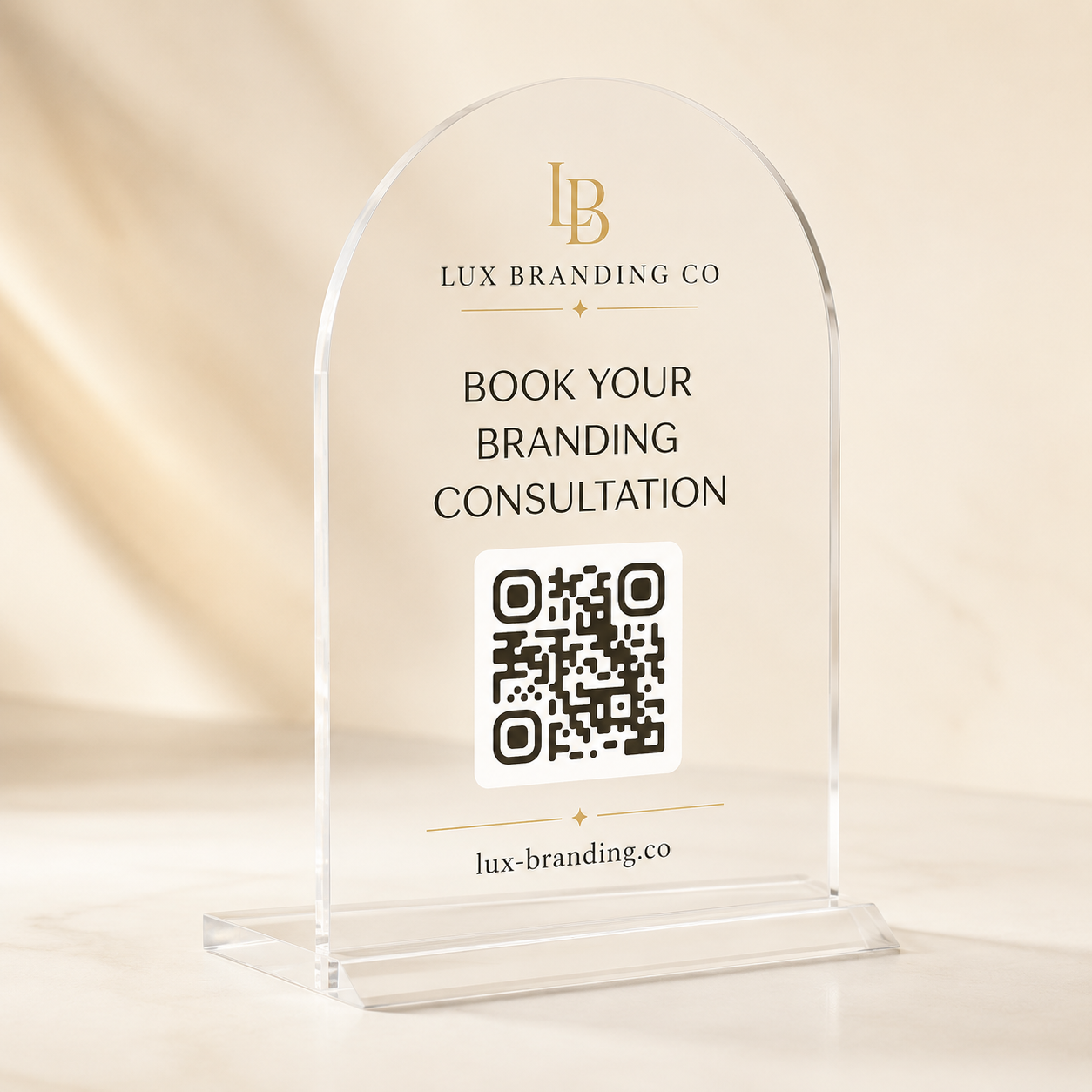 Custom Acrylic QR Table Signs